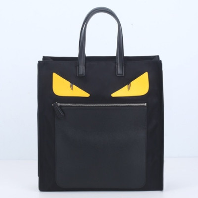 Fendi 2019 Nylon&Leather Tote Shopper Bag ,39CM - 펜디 2019 나일론&레더 남여공용 토트 쇼퍼백  FENB0320,39CM,블랙