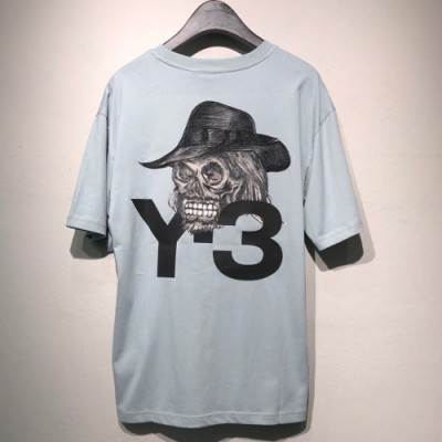 Y-3 2019 Mens  Oversize Skull Printing Cotton Short Sleeved Tshirt - 요지야마모토 남성 스컬 프리팅 코튼 반팔티 Y3/0026x.Size (s - xl).소라