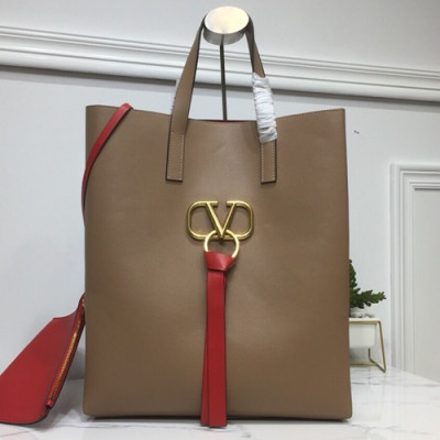 Valentino 2019 V-ring Tote Shopper Bag,34CM - 발렌티노 2019 브이링 여성용 토트 쇼퍼백 ,VTB0506,34CM,베이지