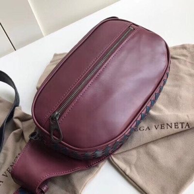 Bottega Veneta 2019 Leather  Hip Sack,25cm - 보테가 베네타 2019 레더 남여공용 힙색 523256,BVB0175,25cm,와인