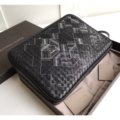 Bottega Veneta 2019 Leather Clutch Bag,35cm - 보테가 베네타 2019 레더 남성용 클러치백 477618,BVB0191,35cm,블랙