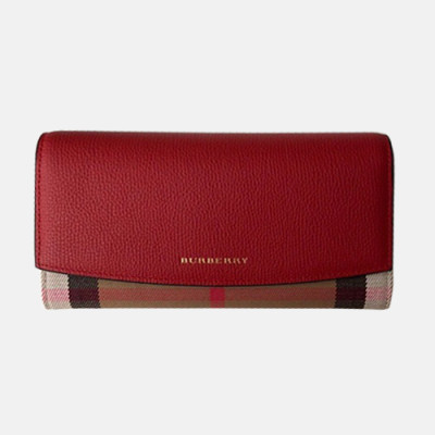 Burberry 2019 Banner Leather Wallet - 버버리 배너 레더 장지갑 BURW0010.Size(19CM).레드