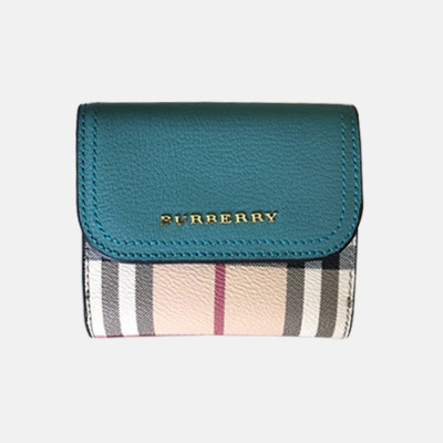 Burberry 2019 Leather Wallet - 버버리 레더 반지갑 BURW0021.Size(11CM).연블루