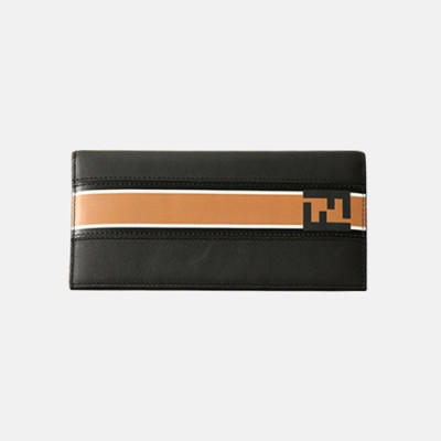 Fendi 2019 Leather Wallet - 펜디 남여공용 레더 장지갑 FENW0039.Size(18.5cm).블랙