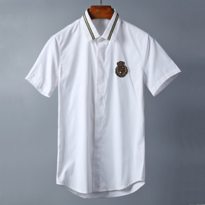 [매장판]Dolce&Gabbana 2019 Mens Crown Polo Short Sleeved Tshirt - 돌체앤가바나 남성 크라운 폴로 반팔티셔츠 Dol0271x.Size(m - 3xl).2컬러(블랙/화이트)