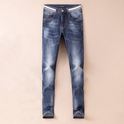 Armani 2019 Mens Steel Logo Slim Fit Denim Pants - 알마니 남성 스틸 로고 슬림핏 데님 팬츠 Arm0215x.Size(29 - 38).블루