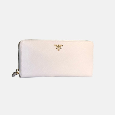 Prada 2019 Saffiano Zip Round Wallet 2ML506 - 프라다 사피아노 여성용 지퍼 라운드 장지갑 PRAW0017.20CM.인디핑크