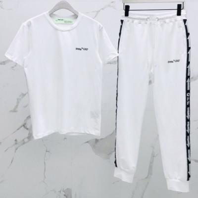 Off  White 2019 Mens Logo Cotton Short Sleeved Clothes - 오프화이트 남성 로고 코튼 반팔 트레이닝복 Off0092x.Size(m - 3xl).화이트