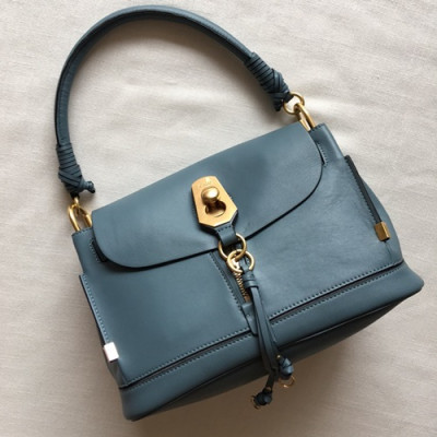 Chole 2019 Owen Leather Tote Shoulder Bag, 32cm -  끌로에 2019 오웬 레더 토트 숄더백,CLB0082,32cm,블루