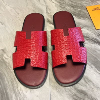 [특가세일]Hermes 2019 Mens Classic Oasis Leather Sandal - 에르메스 남성 클래식 오아시스 레더 샌들 Her0276x.Size(240 - 275).레드