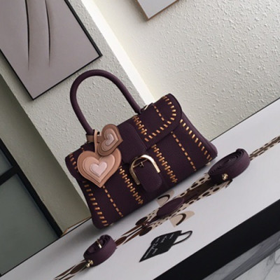 Delvaux 2019 Leather Tote Shoulder Bag,28s CM - 델보 2019 레더 토트 숄더백,DVB0047.28s CM,퍼플