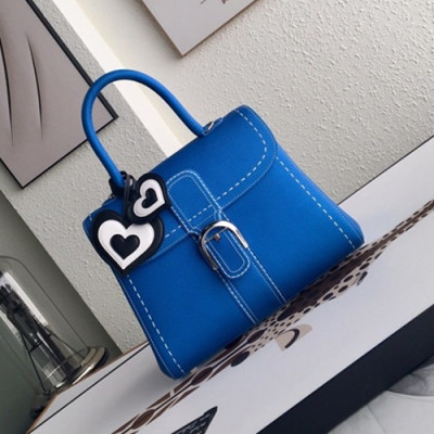 Delvaux 2019 Leather Tote Shoulder Bag,28 CM - 델보 2019 레더 토트 숄더백,DVB0080.28 CM,블루