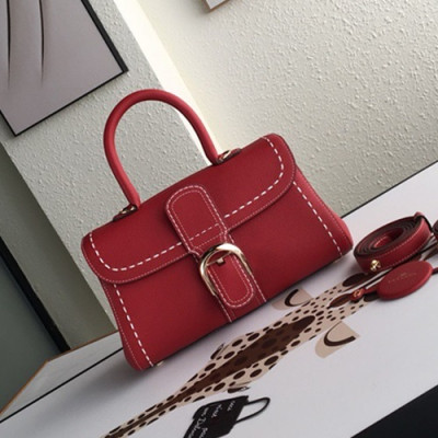 Delvaux 2019 Leather Tote Shoulder Bag,28s CM - 델보 2019 레더 토트 숄더백,DVB0112.28s CM,레드