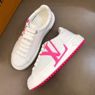 Louis Vuitton 2019 Womens Initial Logo Lambskin Sneakers  - 루이비통 여성 이니셜 로고 램스킨 스니커즈 Lou01084x.Size(225 - 245).핫핑크