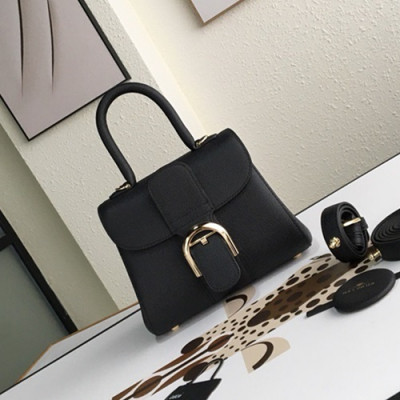 Delvaux 2019 Leather Tote Shoulder Bag,20CM - 델보 2019 레더 토트 숄더백,DVB0188.20CM,블랙