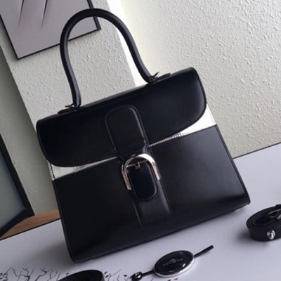 Delvaux 2019 Brillant Frence Box Leather Tote Shoulder Bag,28 CM - 델보 2019 브리앙 프렌스 박스 레더 토트 숄더백,DVB0243.28 CM,블랙