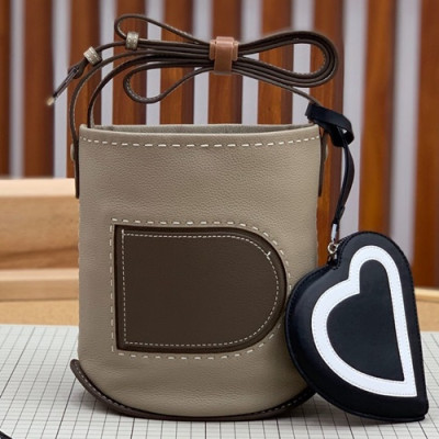 Delvaux 2019 Pin Leather Shoulder Bag- 델보 2019 핀 레더 숄더백,DVB0266.그레이+다크그레이