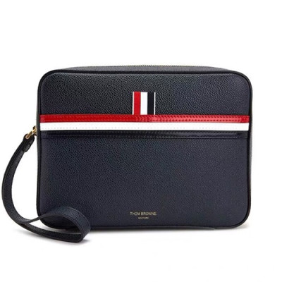 Thom Browne 2019 Leather Clutch Bag ,23cm - 톰브라운 2019 남성용 레더 클러치백 THOB0013,23cm,블랙