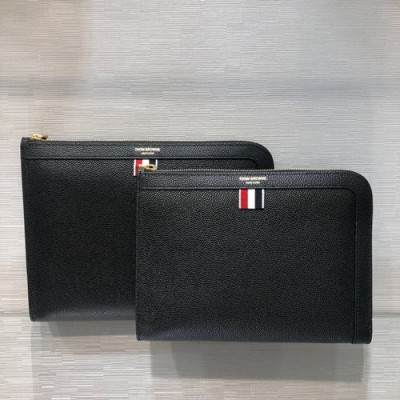 Thom Browne 2019 Leather Clutch Bag ,24.5/28cm - 톰브라운 2019 레더 남여공용 클러치백 THOB0023,24.5/28cm,블랙