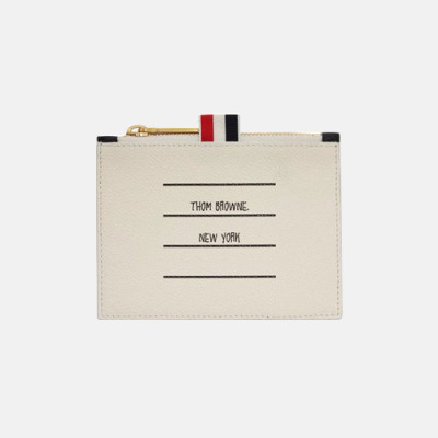 Thom Browne 2019 Leather Card Coin Purse,14cm - 톰브라운 2019 레더 남여공용 카드 코인 퍼스 TBW0001,14cm,화이트+블랙