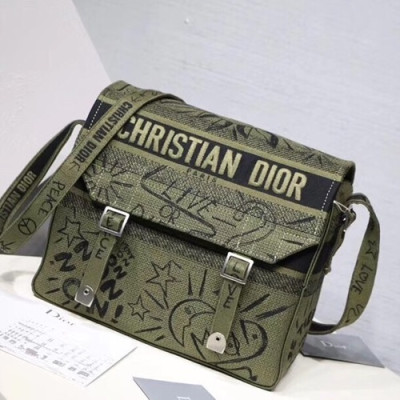 Dior 2019 Canvas Shoulder Bag ,28/30CM - 디올 2019 남여공용 캔버스 숄더백,DIOB0120,28/30CM,카키