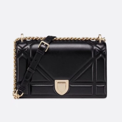 Dior 2019 Dior Rama Archicannage Leather Chain Shoulder Bag ,25CM - 디올 2019 디올라마 Archicannage 레더 여성용 체인 숄더백,DIOB0151,25CM,블랙