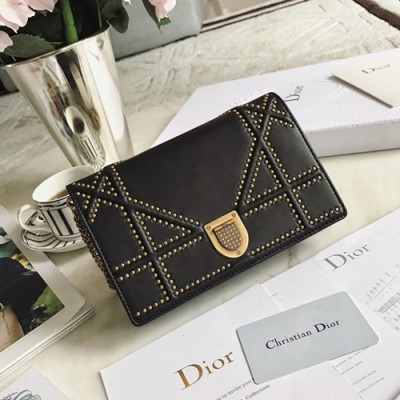 Dior 2019 Dior Rama Leather Chain Shoulder Bag ,19CM - 디올 2019 디올라마 레더 여성용 체인 숄더백 DIOB0167,19cm,블랙