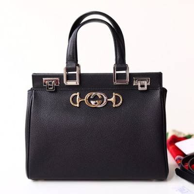 Gucci 2019 Zumi Handle Tote Shoulder Bag,27/33.5CM - 구찌 2019 주미 핸들 토트 숄더백 569712/564714,GUB0581,27/33.5cm,블랙