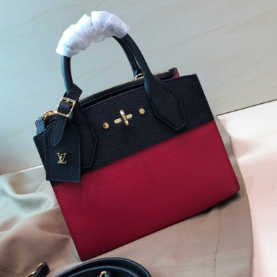 Louis Vuitton 2019 City Steamer Tote Shoulder Bag,22.5cm - 루이비통 2019 시티 스티머 토트 숄더백 M53804,LOUB1280,22.5cm,레드+블랙