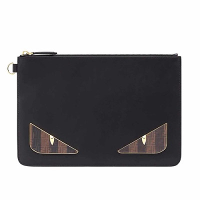 Fendi 2019 Leather Clutch Bag ,29.5CM - 펜디 2019 레더 남여공용 클러치백 FENB0378,29.5CM,블랙