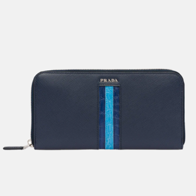 Prada 2019 Mens Saffiano Leather Zip Wallet 2ML317 - 프라다 남성 사피아노 레더 지퍼 장지갑 PRAW0061,20CM, 네이비