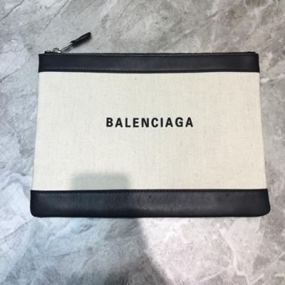 Balenciaga 2019 Canvas Clutch Bag,31CM - 발렌시아가 2019 캔버스 여성용 클러치백, BGB0295, 31cm,아이보리