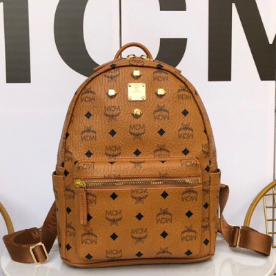 MCM 2019 Visetos Back Pack,26cm - 엠씨엠 2019 비세토스 남여공용 백팩 MCMB0193, 26cm,브라운