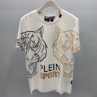 Philipp Plein 2019  Mens Logo Cotton Short Sleeved Tshirt - 필립플레인 남성 로고 코튼 반팔티 Phi0043x.Size(m - 3xl).화이트