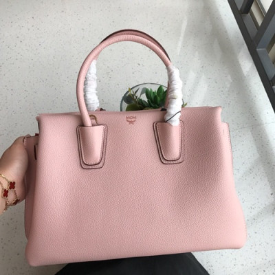 MCM 2019 Milla Leather Tote Shoulder Bag,31cm - 엠씨엠 2019 여성용 밀라 레더 토트 숄더백 MCMB0207, 31cm,핑크