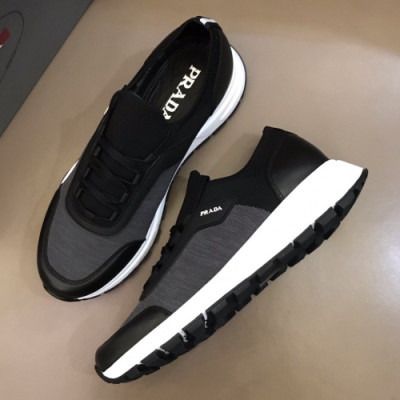 Prada 2019 Mens Casual Logo Leather  Runner  - 프라다 남성 캐쥬얼 로고 레더 러너 Pra0629x.Size(245 - 265).다크그레이