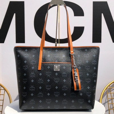 MCM Anya Visetos Tote Shoulder Shopper Bag,30cm - 엠씨엠 여성용 Anya 비세토스 토트 숄더 쇼퍼백 MCMB0239, 30cm,블랙