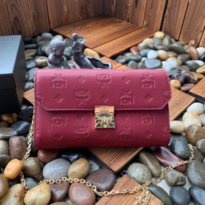 MCM 2019 Patricia Chain Shoulder Cross Bag,23.5cm - 엠씨엠 2019 여성용 패트리샤 체인 숄더 크로스백 MCMB0262, 23.5cm,와인