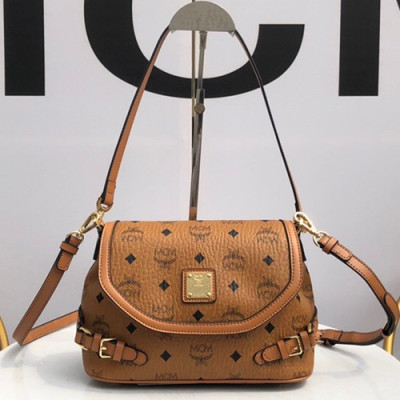 MCM 2019 Visetos Shoulder Cross Bag,26.5cm - 엠씨엠 2019 여성용 비세토스 숄더 크로스백 MCMB0280, 26.5cm,브라운