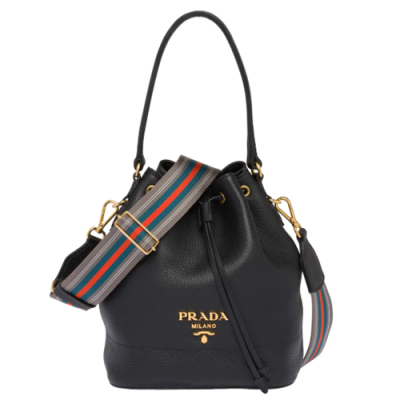 Prada 2019 Leather Bucket Tote Shoulder Bag,25cm - 프라다 2019 레더 버킷 토트 숄더백 ,1BE018-4,25cm,블랙