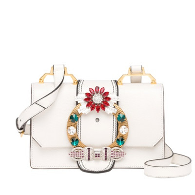 MiuMiu 2019 Lady Shoulder Cross Bag,23cm - 미우미우 2019 레이디 숄더 크로스백,5BH609 , MIUB0001,23cm,화이트