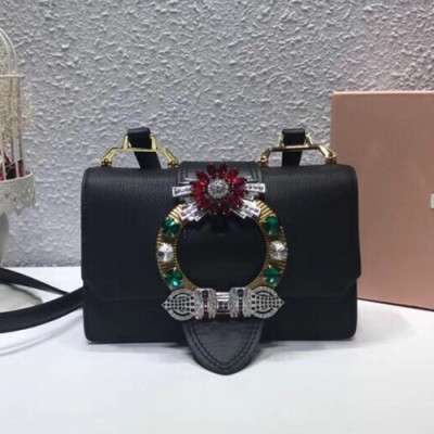 MiuMiu 2019 Lady Shoulder Cross Bag,23cm - 미우미우 2019 레이디 숄더 크로스백,5BH609, MIUB0002 , 23cm,블랙