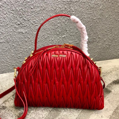 MiuMiu 2019 Matelasse Tote Shoulder Cross Bag,32cm - 미우미우 2019 마틀라세 토트 숄더 크로스백,5BB034, MIUB0136 , 32cm,레드