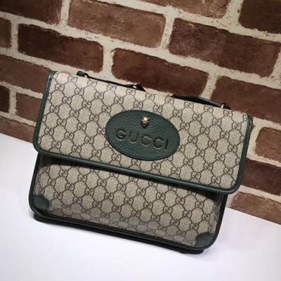 Gucci 2019 GG Supreme Messenger Shoulder Bag,30CM - 구찌 2019 GG 슈프림 남성용 메신저 숄더백 495654,GUB0599,30CM,그린