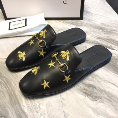 Gucci 2019 Mens Horsbit Embroidery Blopper-mule - 구찌 남성 홀스빗 자수 블로퍼뮬 Guc01187x.Size(245 -  275).블랙