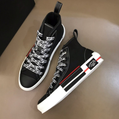 Christian Dior 2019 Mens Logo High-top Sneakers - 크리스챤 디올 남성 로고 하이탑 스니커즈 Dio0302x.Size(240 - 270).블랙