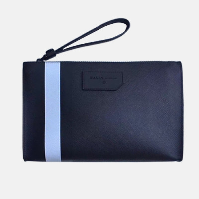 Bally 2019 Leather Clutch Bag,26cm  - 발리 2019 레더 남성용 클러치백  BALB0029,26cm,블랙