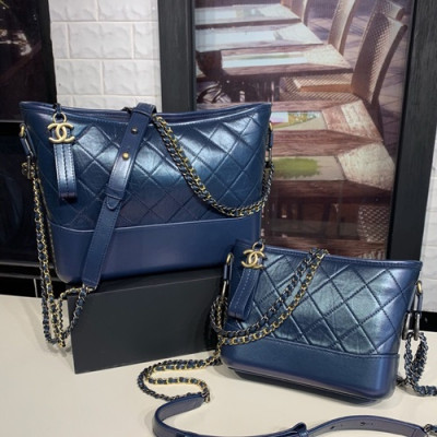 Chanel 2019 Gabrielle  Hobo Shoulder Bag,20/28CM - 샤넬 2019 가브리엘 호보 숄더백, CHAB0711,20/28CM,다크블루