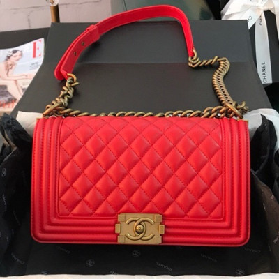 Chanel 2019 Leboy Chain Shoulder Bag,25CM - 샤넬 2019 르보이 체인 숄더백  67086 - CHAB0761,25CM,레드