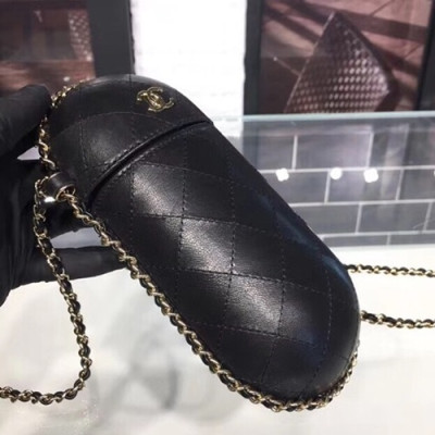 Chanel 2019 Leather Chain Shoulder Bag / Phone Bag,20CM - 샤넬 2019 레더 체인 숄더백/폰 백 CHAB0798,20CM,블랙